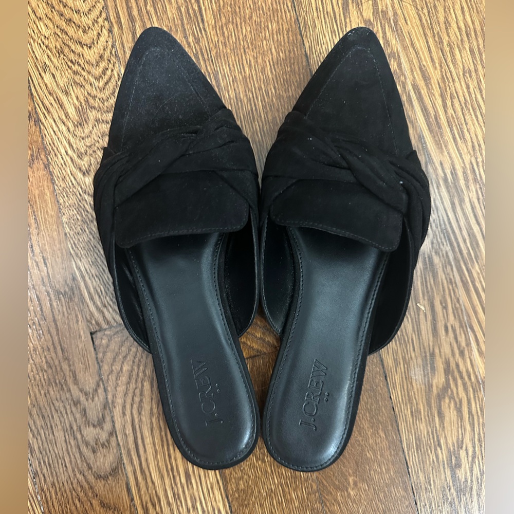J. Crew Factory faux suede mules
